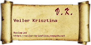 Veiler Krisztina névjegykártya